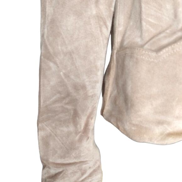 Vintage Winlit Tan Suede Jacket with Puff Sleeves size Small - Picture 7 of 12